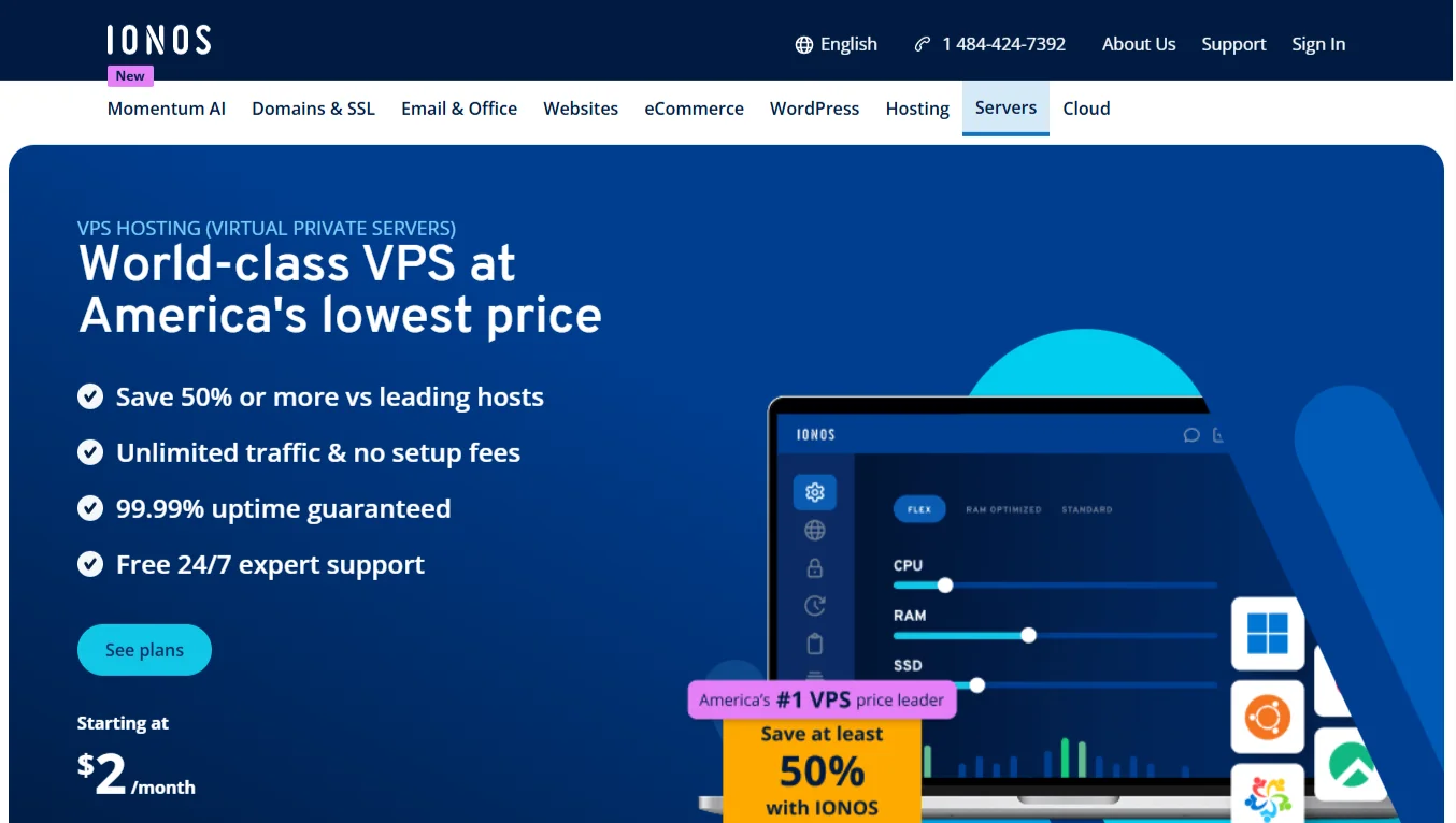 vps hosting with WHMCS - IONOS