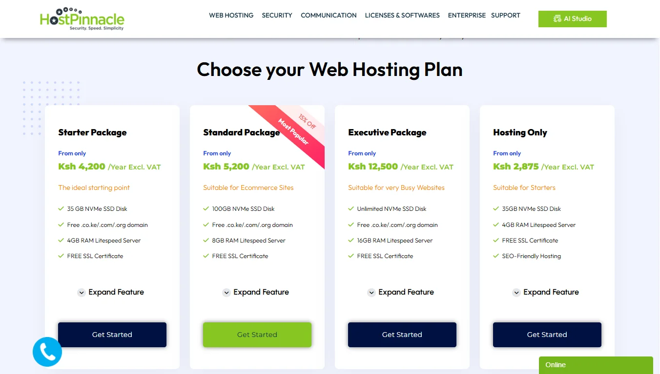 web hosting renewal charges - Hostpinnacle