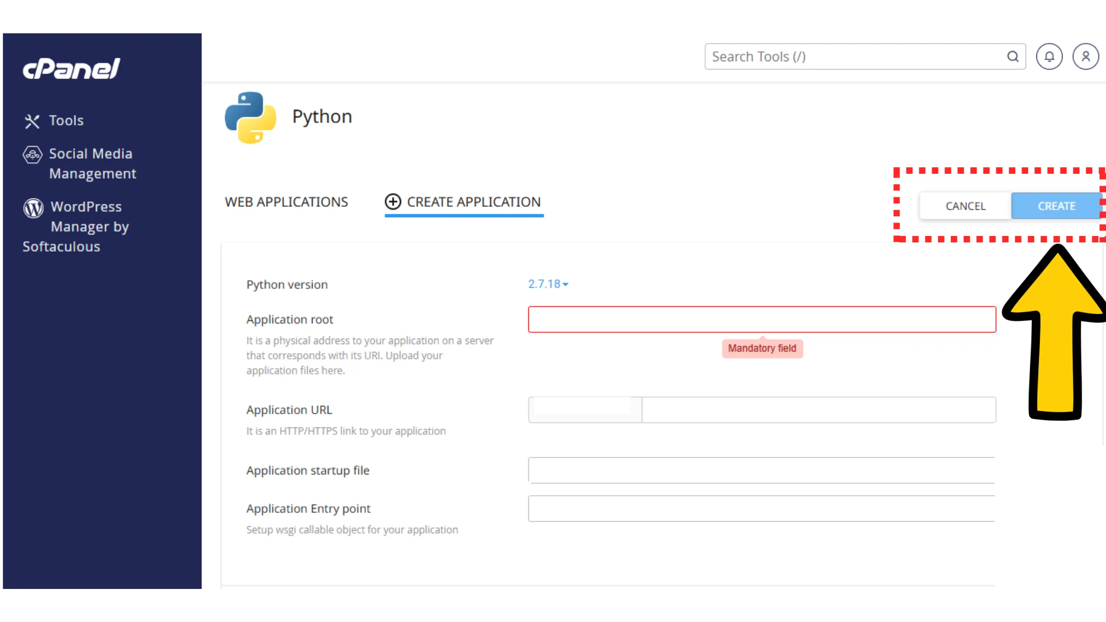 Create New Python Application