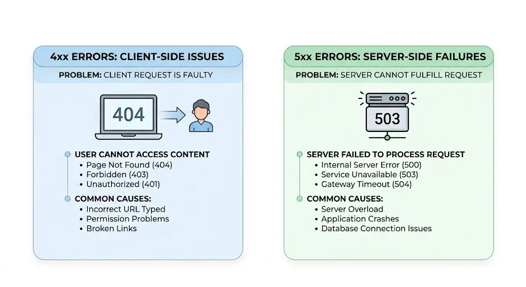HTTP Status & Server Error Breakdown 