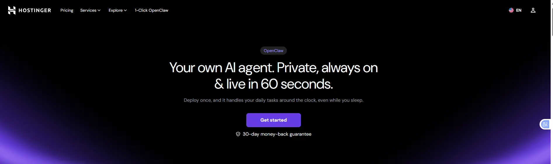 screenshot of Hostinger openclaw