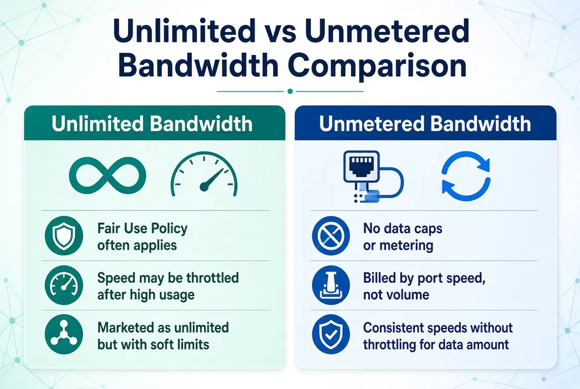 How Unlimited vs Unmetered Bandwidth Work
