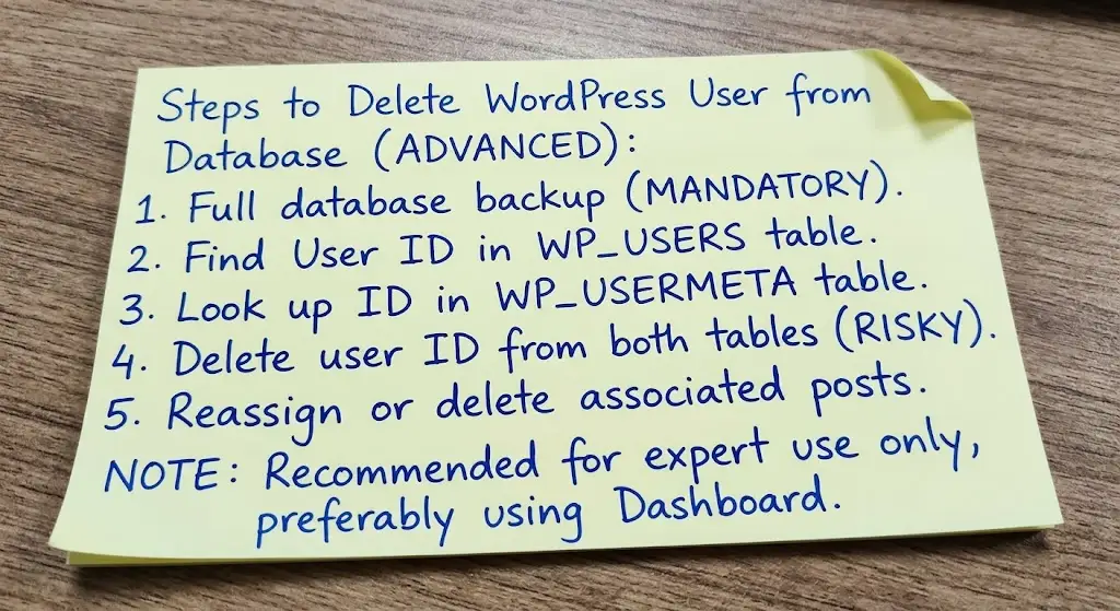 How to Delete a WordPress User From the Database