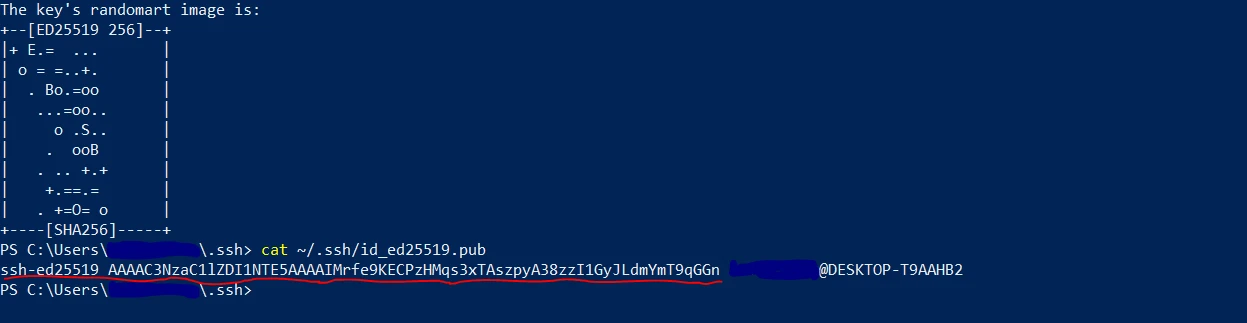 Public SSH key