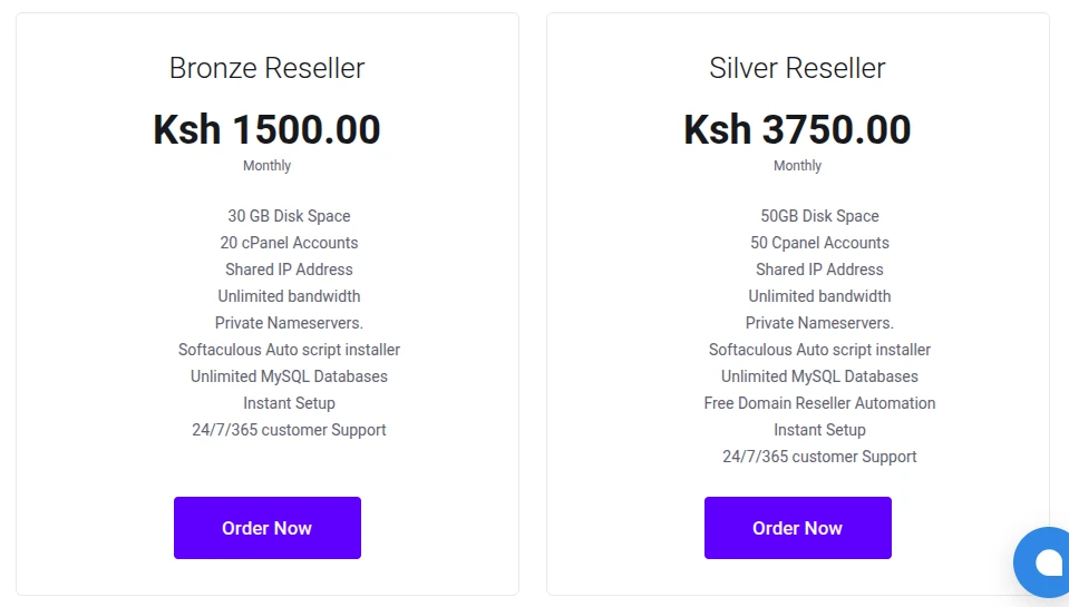 Reseller plan and pricing 