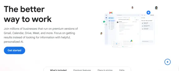 Google workspace homepage 