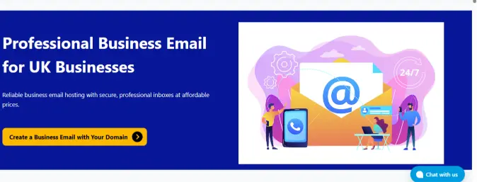 image showing the email home page of Truehost