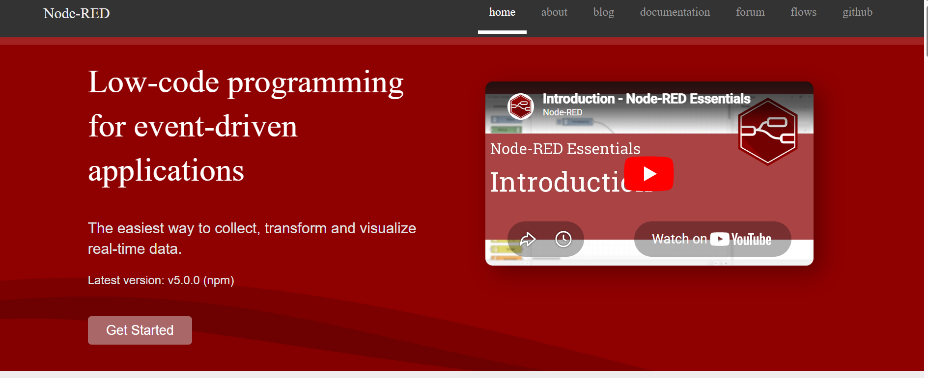 a screenshot of Node-RED
