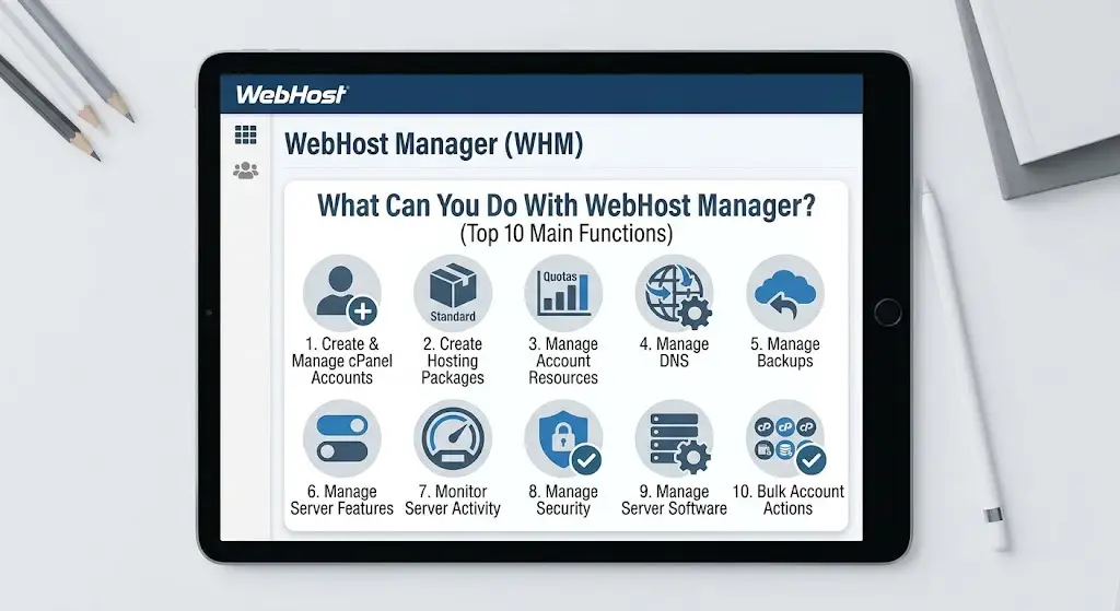 What Can You Do With WebHost Manager?
