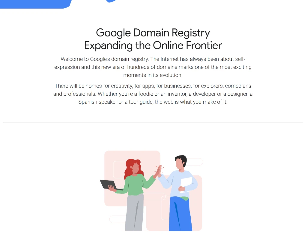 Google Domain Registry illustration showing technical operators and global network lines