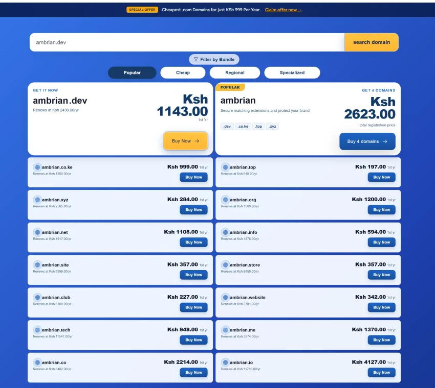 best domains for students .dev domains Truehost