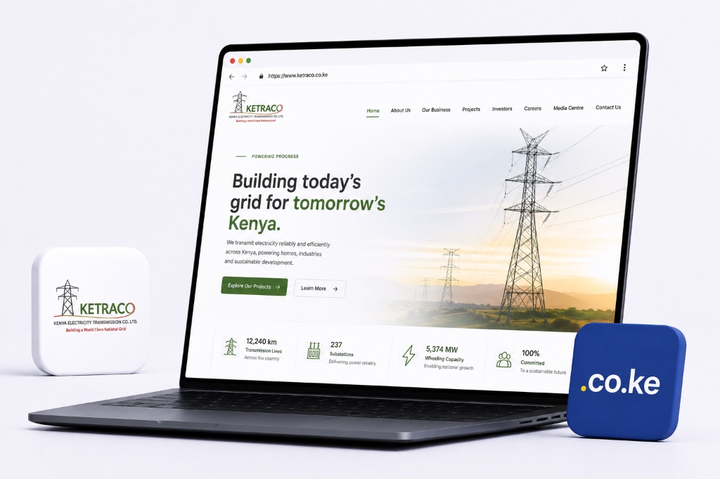Official government portal preview on a laptop