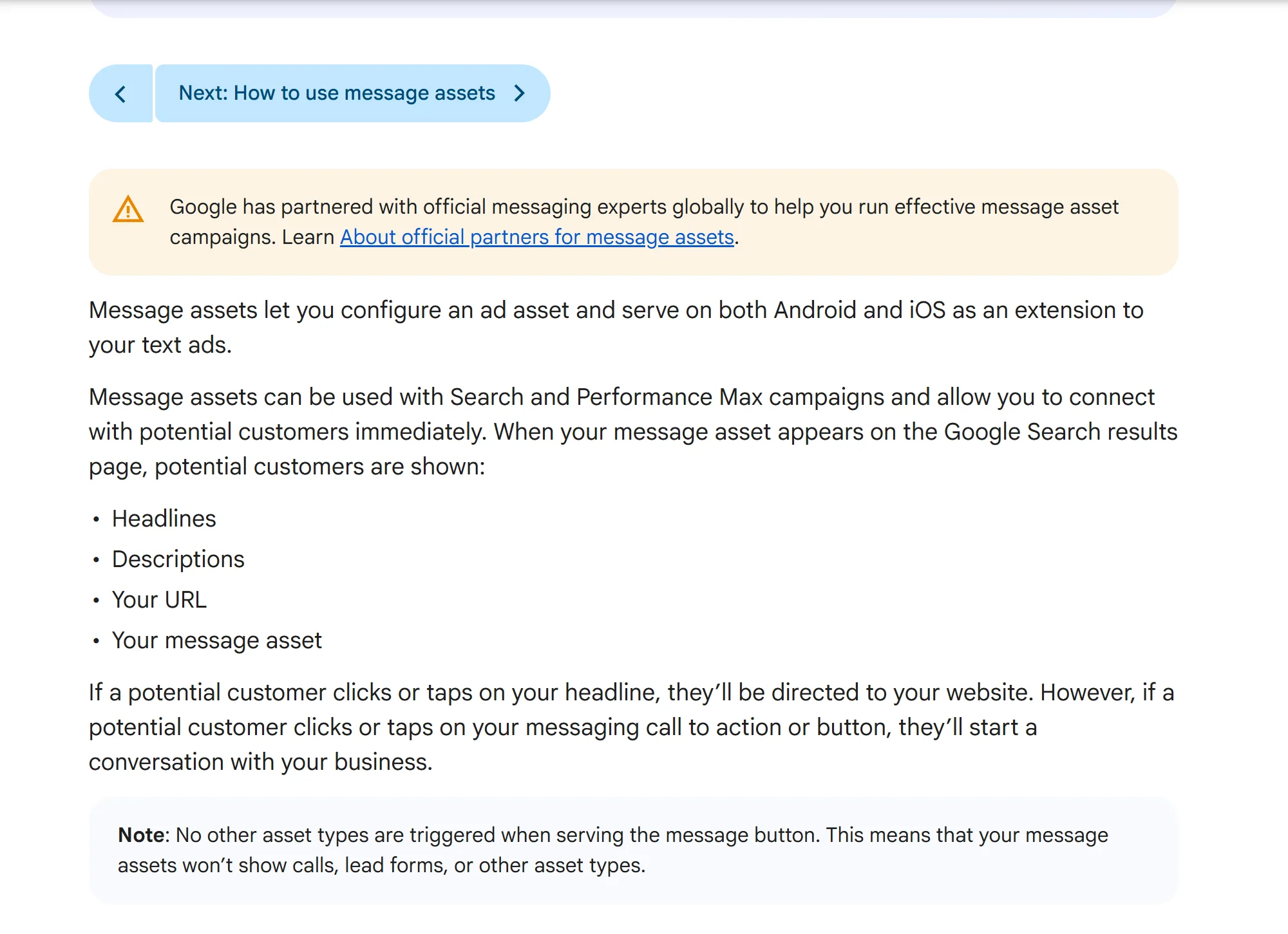 Google Ads Message Assets: How to Add WhatsApp to Search Ads