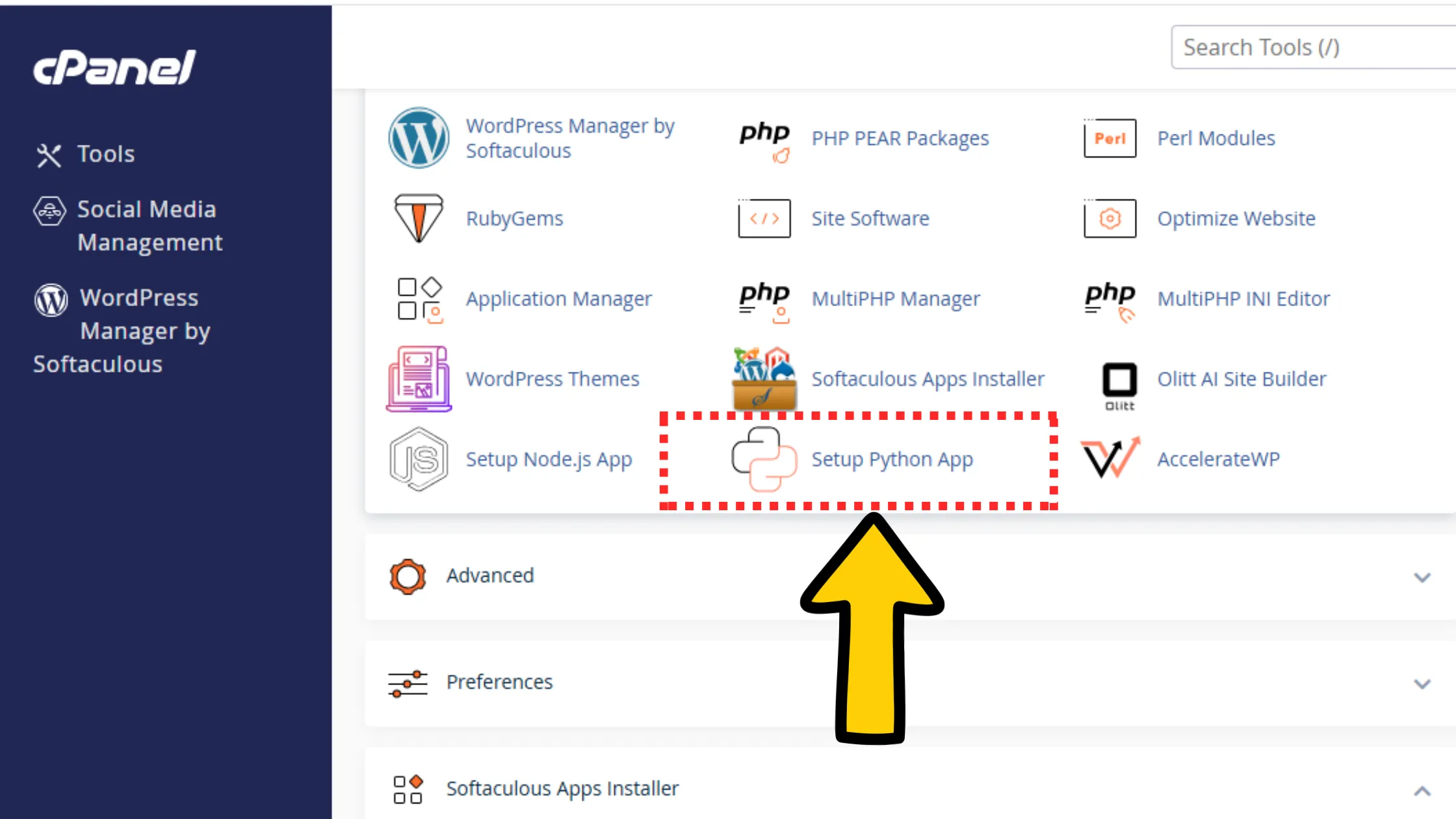 host python web application in cpanel