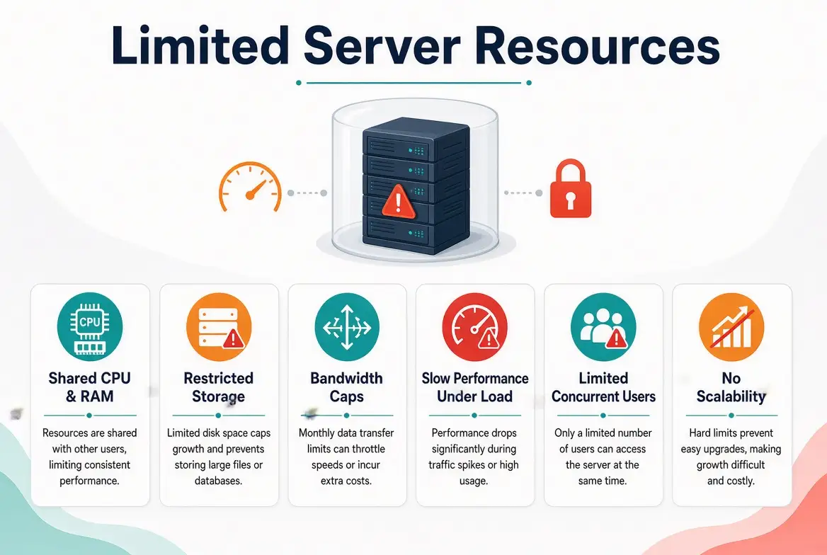 limited resources that come with free hosting