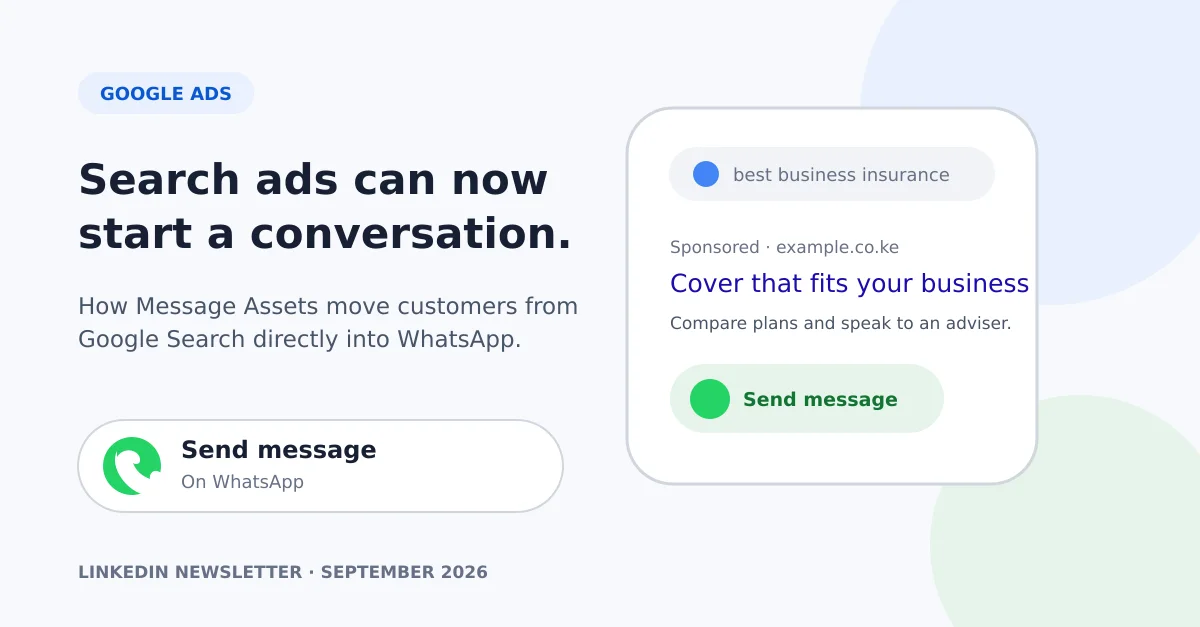 Google Ads Message Assets: How to Add WhatsApp to Search Ads — google ads message assets cover