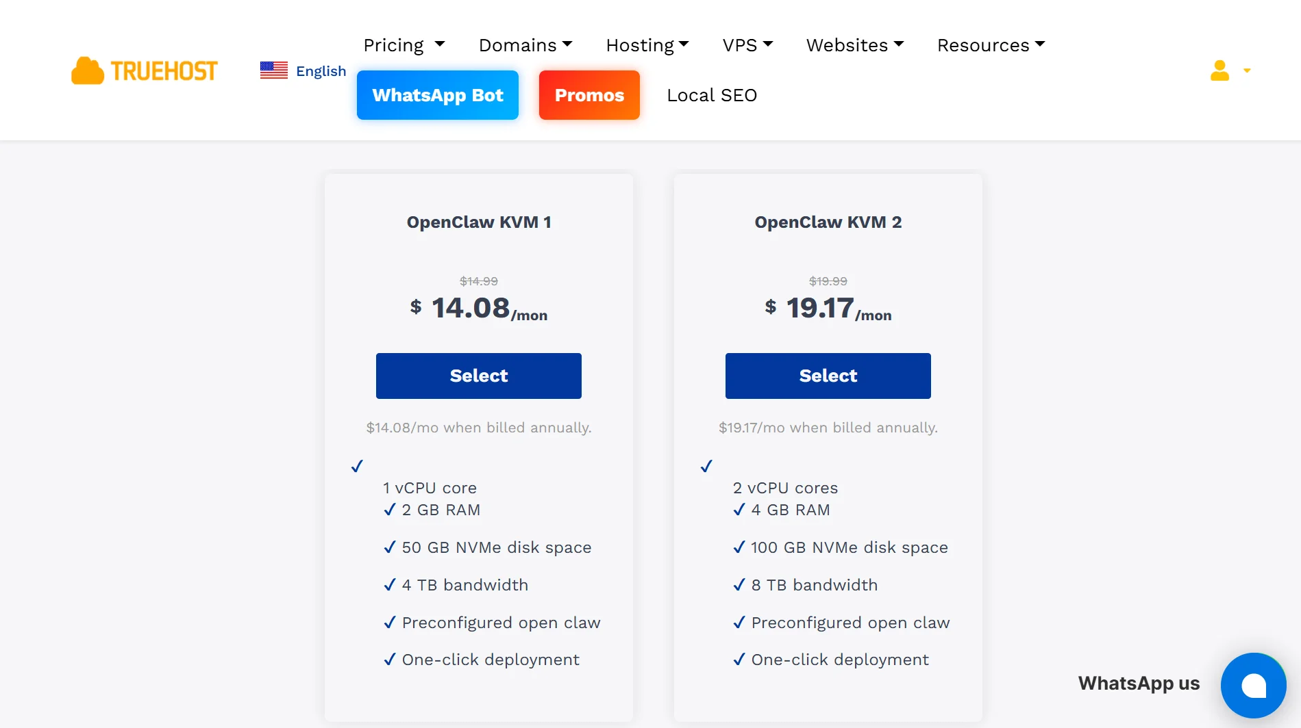 openclaw vps requirements - Truehost
