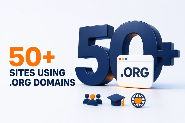 Top 50 Sites using .org