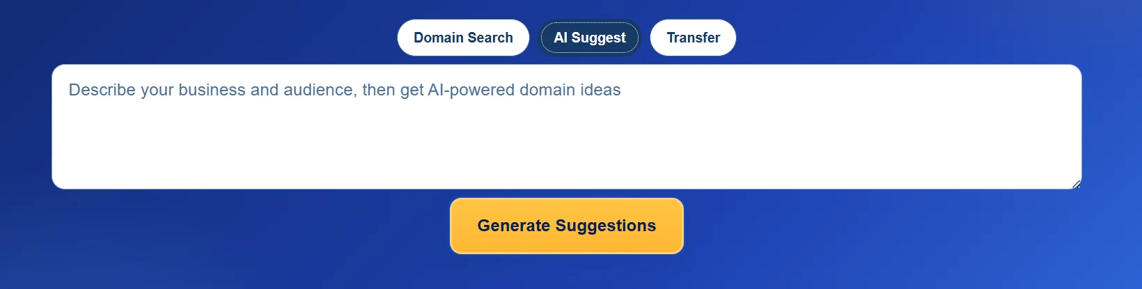 Truehost AI Suggest form for describing a Kenyan business and audience