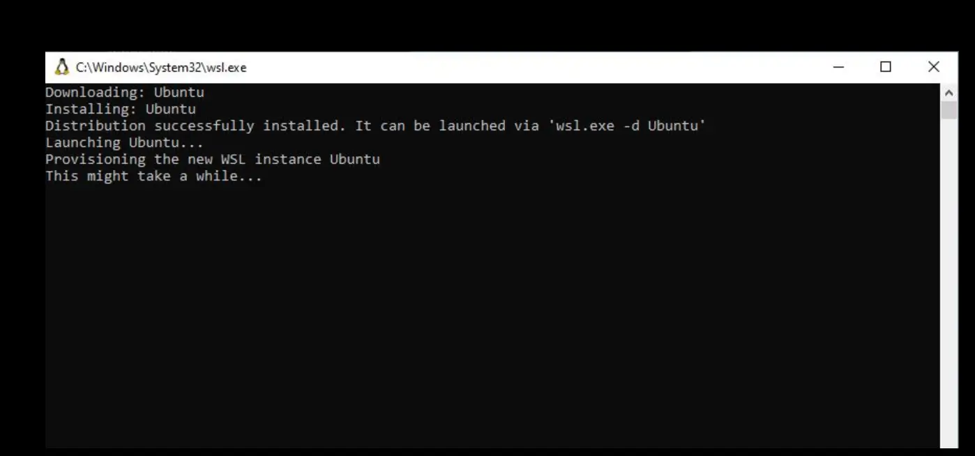 an image of ubuntu installing