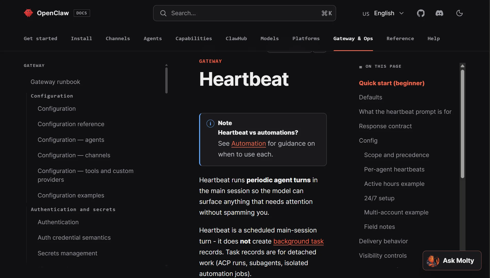 using openclaw to set up a team of assistants - heartbeats