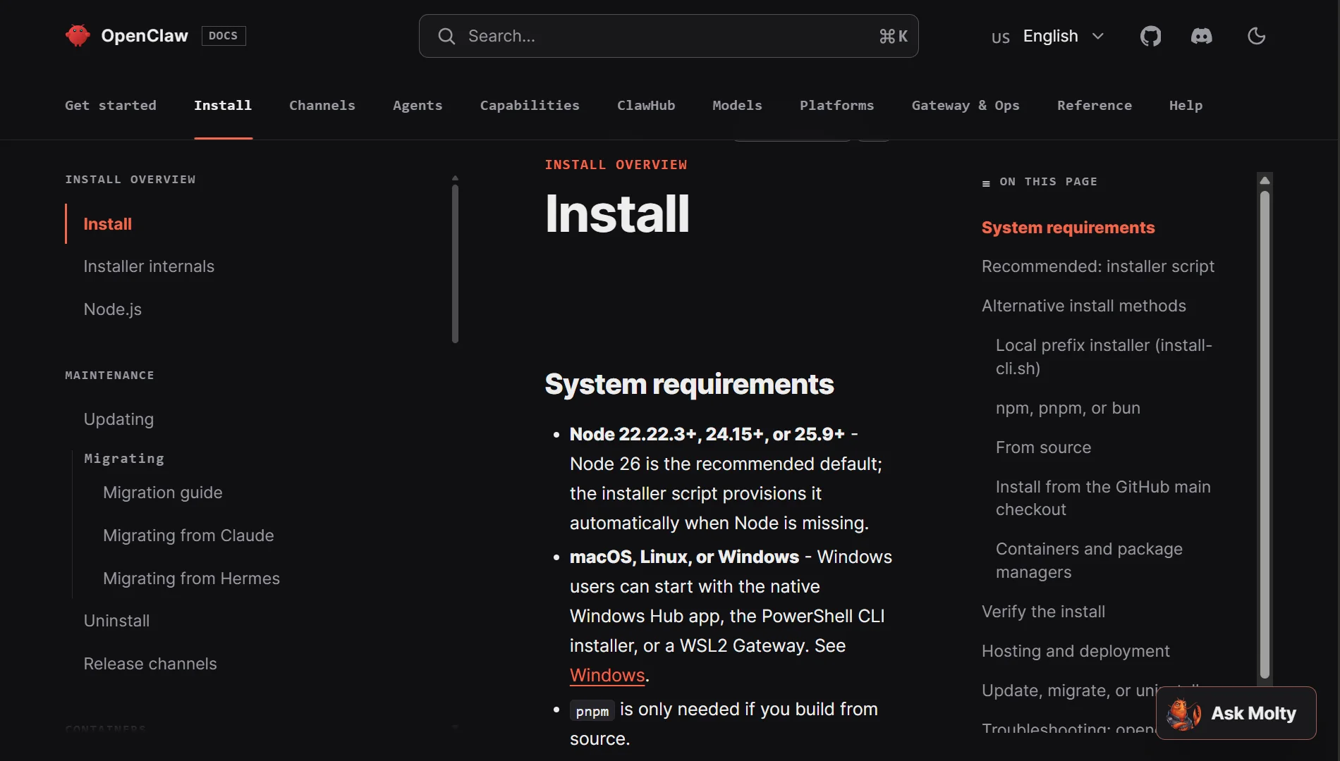 using openclaw to set up a team of assistants - installation