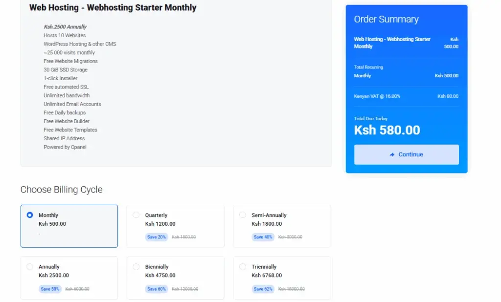 webhosting prices