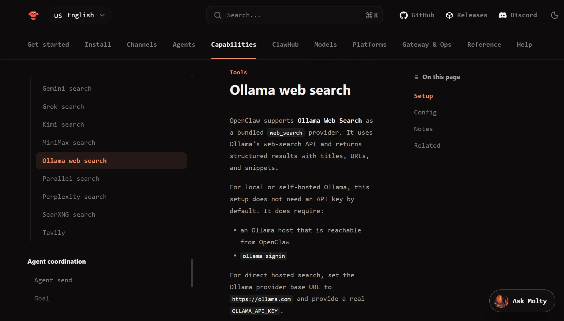 what is openclaw - ollama web search